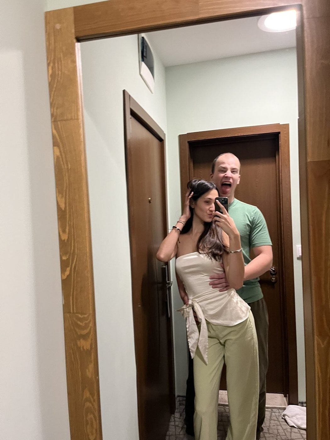 Mirror selfie of us